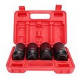 thumbnail image 2 of 4pcs 1/2 Inch Deep Impact Socket Repairing Tool Set, 12 Point Head Adapter High Hardness Professional Spindle Axle Nut Impact Socket 30mm 32mm 34mm 36mm Socket Adapter, 2 of 8