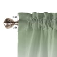 thumbnail image 5 of Half Window Curtain 36 Inches Long, Sage Green Window Treatment Curtain Drapes, Farmhouse Sage Green Ombre Small Tier Curtains for Bathroom Over Sink, 27.5"x36", 2 Panels, 5 of 7