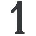 thumbnail image 1 of Baldwin 90671190 CD House Number 1, Satin Black, 1 of 1