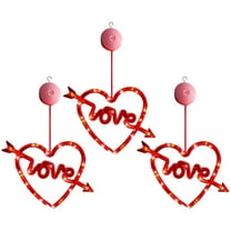 DefiDgd Valentine's Day Heart Shaped Window Suction Cup Lights Decorations Lighted,Valentine's Day Silhouette Battery Operated String Lights for Wedding Holiday Fireplace Home Decor(A)