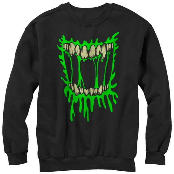Men's Lost Gods Halloween Zombie Smile  Sweatshirt Black Large