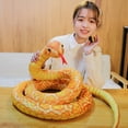 thumbnail image 4 of KUFptva 100cm Life Like Snake Plush Dolls With Simulation Pattern Plush Realistic Snake Stuffed For Home Sofa Decoration, 4 of 7