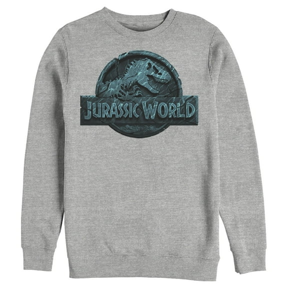 Men's Jurassic World Water Ripple Logo Sweatshirt Athletic Heather Small