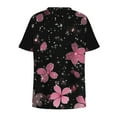 thumbnail image 5 of Perfectbot Women T-Shirts V Neck Short Sleeve Summer Casual Loose Plus Size Print Tees Tops ,XL-5XL, 5 of 6