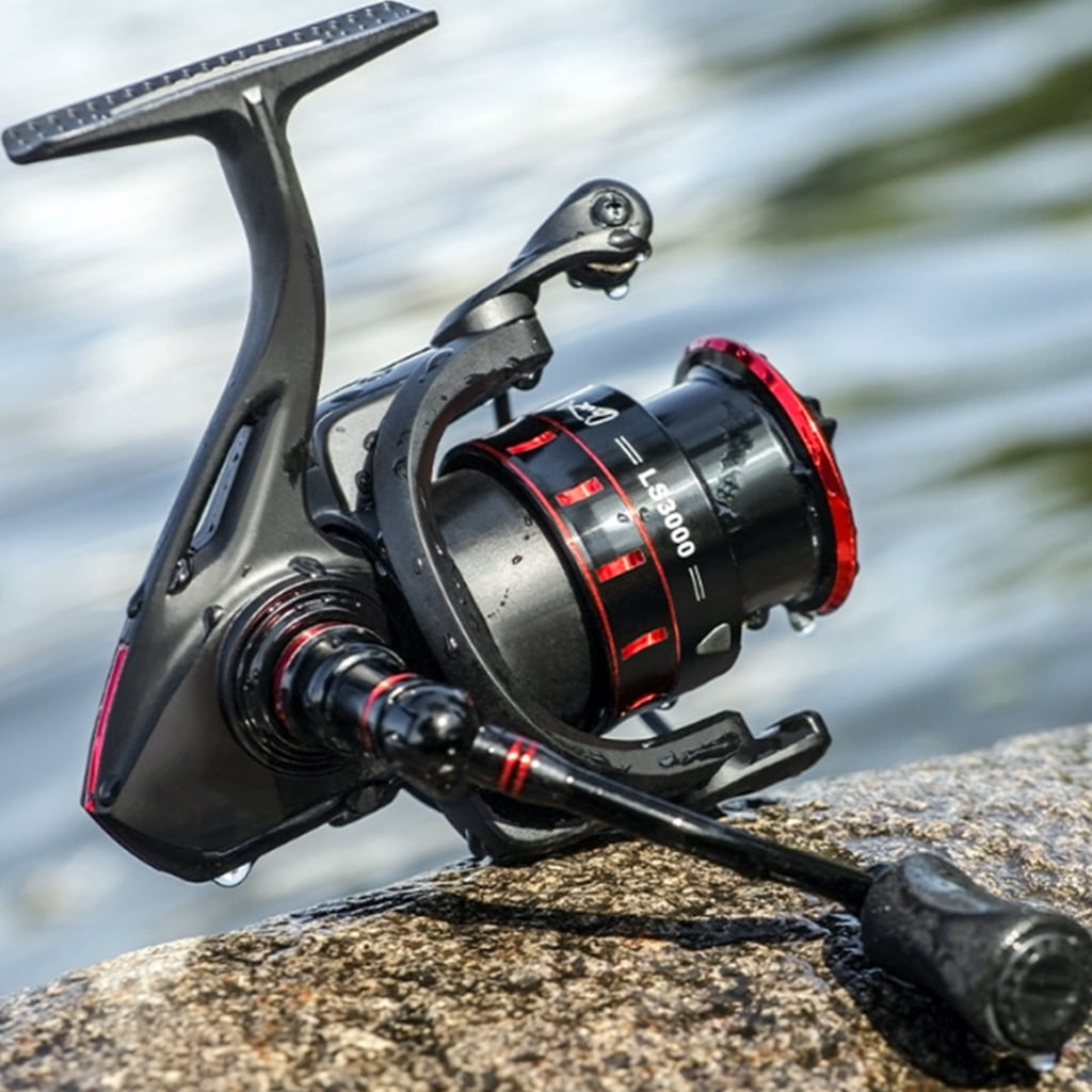 LS1000-LS3000 Metal Spool Fishing Reel 5.0:1 Gear Ratio Fishing Reel for Freshwater Saltwater 12+1 Bearing