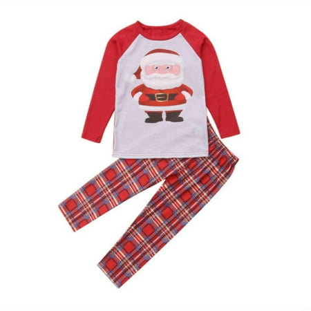 

US Plus Family Matching Christmas Pajamas Set Women Baby Kid Sleepwear Nightwear