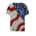 thumbnail image 5 of Cavosen Patriotic Shirts for Women Red White and Blue Short Sleeve V-Neck T Shirts USA Star Striped Graphic Tops Lady XL Patriotic Casual T Shirts Independence Day Tunic Tees Patriotic Blouses, 5 of 5
