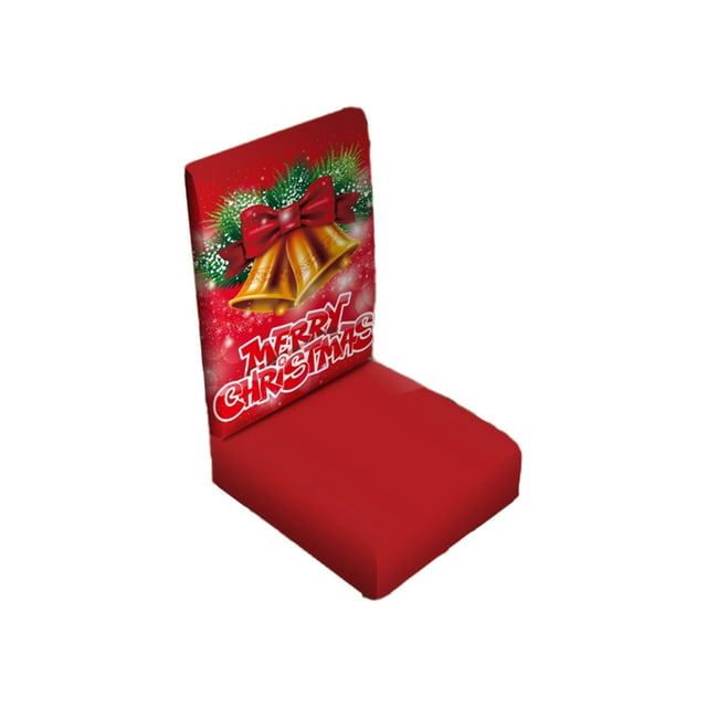 Ohufall Christmas Decorations Christmas Home Decor Red Stretch Washable Dining Chair Covers For Holiday Party