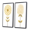 thumbnail image 3 of Designart "Gold Flower of Life in Bloom II" Abstract Botanicals Framed Wall Art Set Of 2 - Modern Gold Frame Gallery Set For Office Decor, 3 of 6