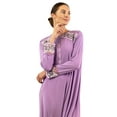 thumbnail image 2 of MeMoi Women's Modest Lace Cuff and Shoulder Accent Ankle Length Nightgown - Womens - Female, 3X, Lavender, 2 of 5