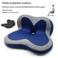 thumbnail image 5 of Hewann Gel Seat Cushion for Long Sitting - Ergonomic Memory Foam Back Support, Coccyx Relief Cushion for Desk Chairs & Car Rides, Breathable & Easy to Clean Blue Cover, 5 of 9