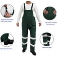 thumbnail image 4 of Rain Suits for Men Women Waterproof Reflective Rain Coat and Bib Pants for Safety Heavy Duty Rain Gear Fishing（Green, L）, 4 of 7