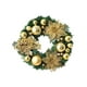 thumbnail image 2 of Corona de Navidad artificial de 12 pulgadas para colgar en la puerta | Hojas de Plata Dorada de Bayas Rojas | Tela de plástico duradera | Decoración navideña para el hogar con acento festivo |, 2 of 6