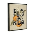 thumbnail image 3 of Stupell Industries Florida Orange Blossoms State Flower Typography Graphic Art Jet Black Floating Framed Canvas Print Wall Art, Design by Daphne Polselli, 3 of 5