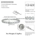 thumbnail image 4 of 18K White Gold Plated Tennis Bracelet with CZ Bracelets with Extending Buckle for Women - Birthstone Bracelet with Crystal,Dainty Birthday Jewelry Gifts for Her, 4 of 9