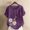 A-Purple, variant on Runfenguu Women'S Athletic Shirts & Tees Basic Tees For Women Women'S Printed Button Short Sleeve T-Shirt Comfortable And Casual Loose Womens Summer Top