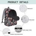 thumbnail image 3 of Robot and Robots Black Pattern Backpack for School, Cute School Bag with Adjustable Shoulder Straps and Padded Back, 15.7"x11.8"x5.5", 3 of 4