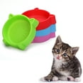 thumbnail image 2 of Cat Face Pet Bowl Anti Slid Solid Color Dog Puppy Kitten Food Water Feeder, 2 of 6
