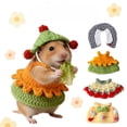 thumbnail image 2 of Sombrero para hámster, mini gorro de fiesta, apto para animales pequeños, bonita boina tejida a mano, pequeña y adorable, perfecta para animales como los cerdos barbudos, 2 of 3