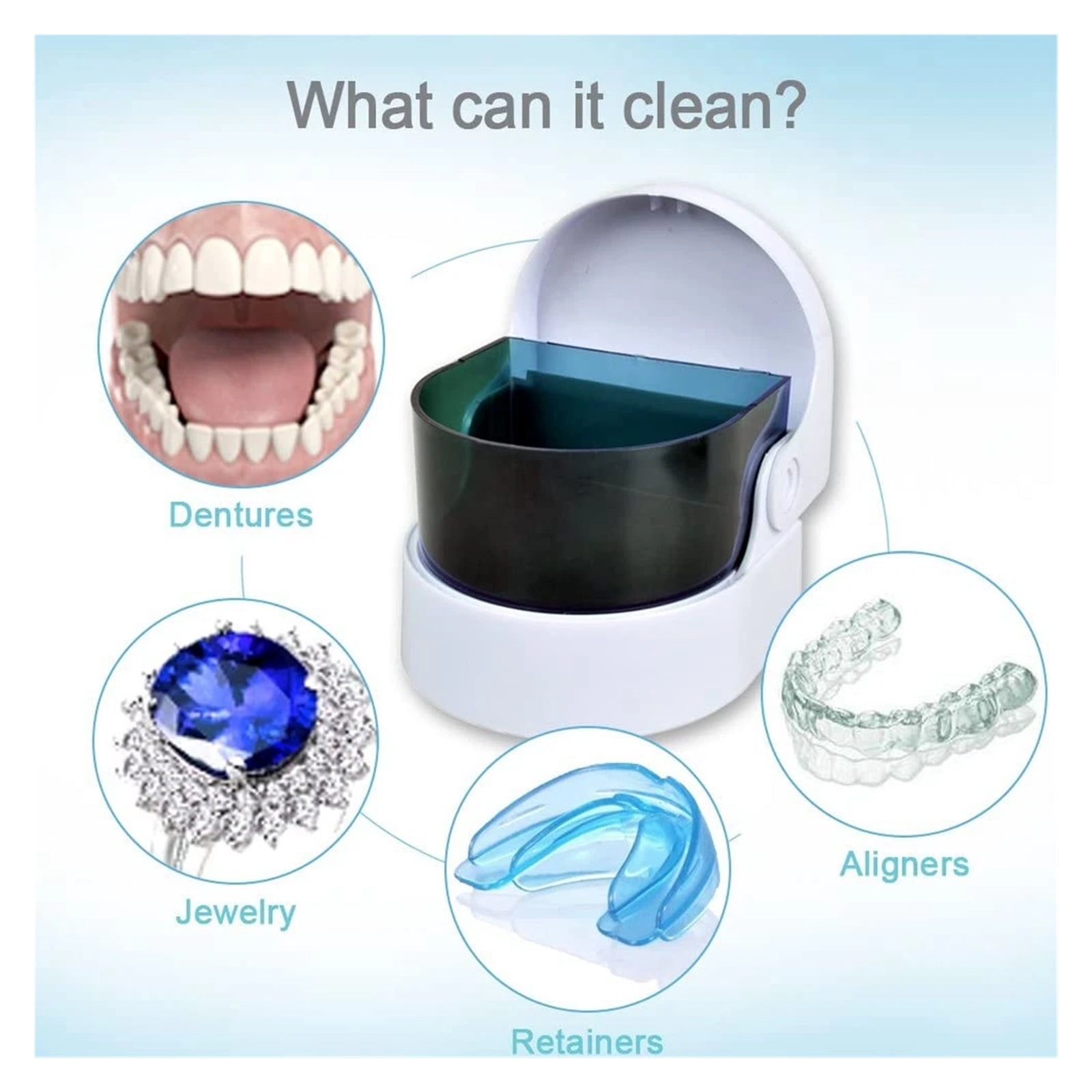 Cordless Denture Cleaner Premium Jewelry Coins Cleaning Machine