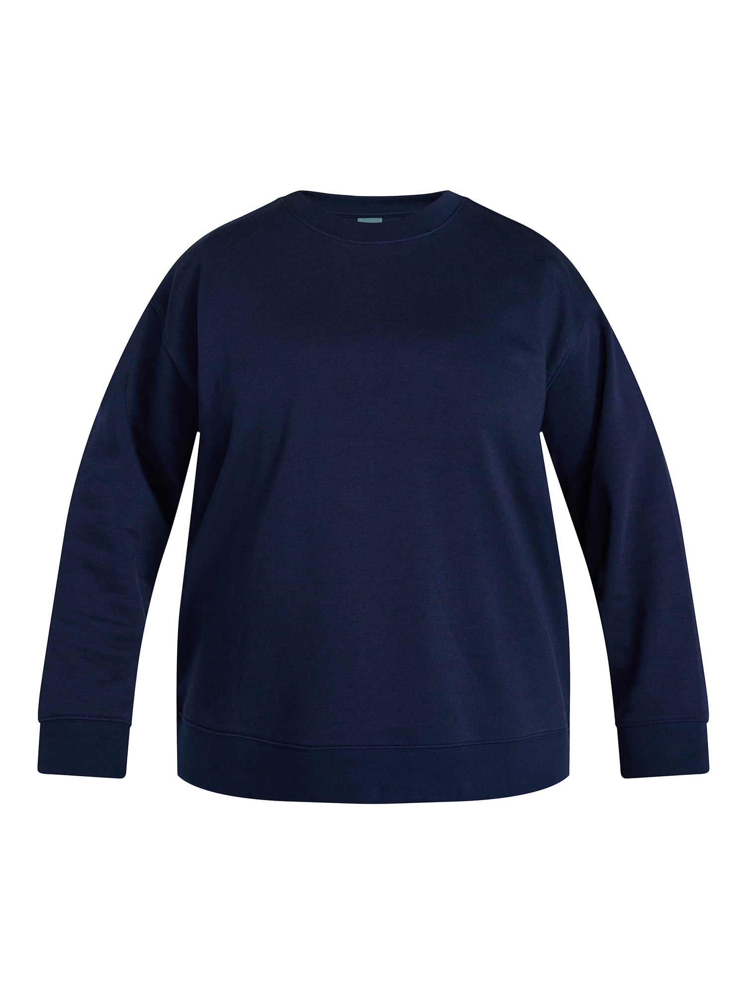 Terra & Sky Women's Plus Size Fleece Sweatshirt with Long Sleeves, Size 0X-5X