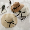 thumbnail image 5 of Women Sun Straw Hat,UV Protection Bowknot Wide Brim Beach Hat Travel, 5 of 10