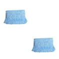 thumbnail image 4 of Sonducket el borde de flecos de poliéster más fino para manualidades y necesidades de ropa manualidades DIY ropa borla azul claro azul claro 2Conjunto, 4 of 6