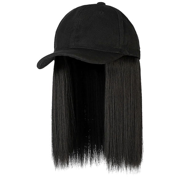 Baseball Cap Wig Nature Color Style High Density Hair Wigs for Women Girls