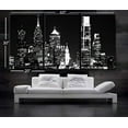 thumbnail image 2 of BoxColors - Large 30"x 60" 3 Panels 30"x20" Ea Art Canvas Print Beautiful Philadelphia Skyline Light Buildings Wall Home (Included Framed 1.5" Depth), 2 of 6