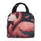 thumbnail image 1 of Disketp Colorful Floral Flamingo for Insulated Lunch Bag for Women and Men, Perfect for Work, Hiking, Picnic, 1 of 8