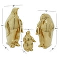 thumbnail image 4 of DecMode 5"W, 11"H Porcelain Glam Sculpture, Gold, 3 - Piece, 4 of 11