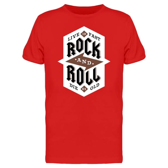 Vintage Logo Rock And Roll Retro T-Shirt Men -Image by Shutterstock, Male 3X-Large
