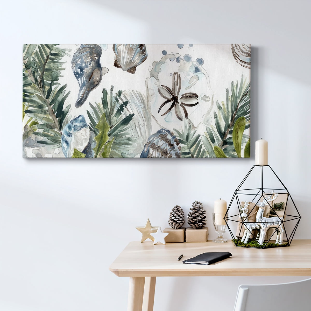 Coastal Christmas Shell Collection D- Gallery Wrapped Canvas