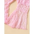 thumbnail image 6 of Coduop Newborn Baby Girls Lace Clothes Cute Bandage Halterneck Tank Tops Flared Pants Outfits Set, 6 of 7