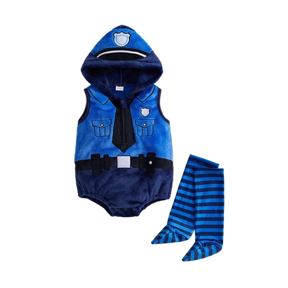 RUINIXCW Halloween Baby Cosplay Costume Cute Hooded Romper with Striped Stockings
