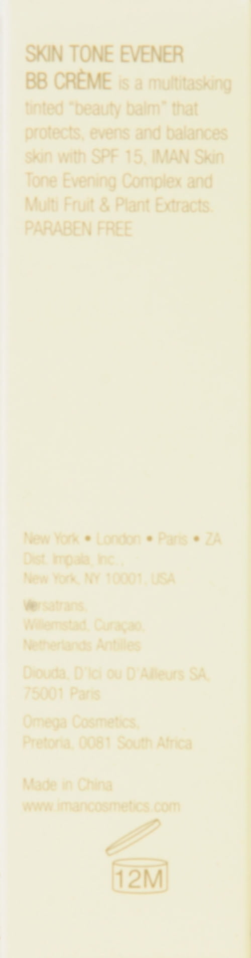IMAN Skin Tone Evener BB Creme, Earth Deep