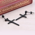 thumbnail image 3 of 1 Par de Colgantes en apariencia de Cruz Pernos Prisioneros Pendientes de Botón de material acero Inoxidable para Pendientes Dangler Yuyangstore Aretes de Crucifijo, 3 of 7