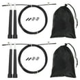 thumbnail image 1 of Unique Bargains Speed Jump Rope Adjustable Speed Skipping Rope with Storage Bag and Spare Parts Black 2 Set, 1 of 6
