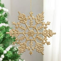 LHWEN Christmas Snowflake Ornaments 24pcs Plastic Hanging Decorations for Xmas Tree Window Holiday Decor Multi-Purpose Accessories for Winter Themed Parties and Gifts
