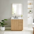 thumbnail image 2 of Clayton 36" Wood Vanity in Washed Light Brown Engineered Stone Top with Mirror, 2 of 19