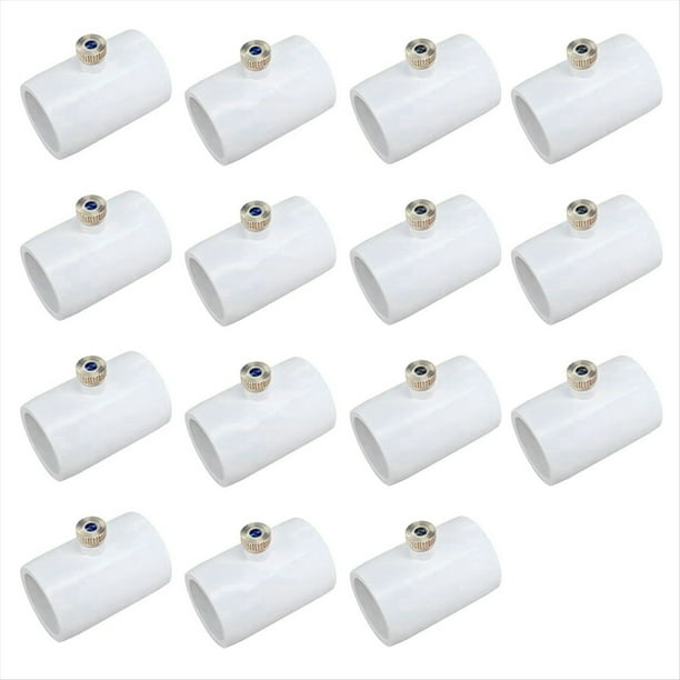 Conector de Boquilla de Pulverización de PVC de 15 Piezas de 1/2 Pulgada con Boquilla de Nebulización de Latón para de Refrigeración Exterior