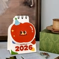 thumbnail image 4 of Funny Apple Design Calendar Desk Calendar, 3D Cartoon Desktop Calendar, Daily & Every Week Days Planner, Cute Home Office Room Decor University, School Calendar 2026, Red Apples, 4 of 6