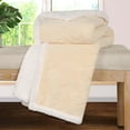 thumbnail image 6 of Superior Nuuk Fleece Reversible Lattice Blanket, Throw, Cream, 6 of 7