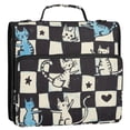 thumbnail image 5 of FORMRS Zipper Binder with Shoulder Strap 2-inch Ring 500 Sheet Capacity File Bag, Blue and White Cat, 5 of 5
