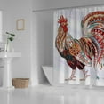 thumbnail image 3 of Coolnut Bath Shower Curtain Liners Rooster On Grunge Back 60x72in Polyester Waterproof with 12 Curtain Hooks Bathroom Accessories Decoration, 3 of 6