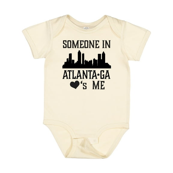 Inktastic Atlanta Georgia Someone Loves Me Skyline Boys or Girls Baby Bodysuit