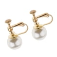 thumbnail image 1 of Pendientes Sin Perforaciones Zulema con Clip y perlas Blancas 2x, 1 of 8