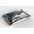 thumbnail image 2 of Ambesonne Ocean Pillow Sham 2 Pack, Pirate Merchant Ship, 26"x20", Pale Muave Beige, 2 of 3