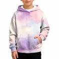 thumbnail image 2 of larppty Cute Hoodies for Girls Tie Dye Oversized Pullover Sweatshirts Long Sleeve Trendy Shirts Preppy Clothes (Purple,1-2 Years), 2 of 4
