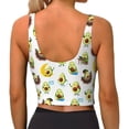 thumbnail image 3 of Lsque Funny Avocado In Mexican Clothes Printed Women'S Sports Bra, Compression, Moisture Wicking, High-Impact Sports Bra For Women,Supportive sports bra-X-Large, 3 of 9